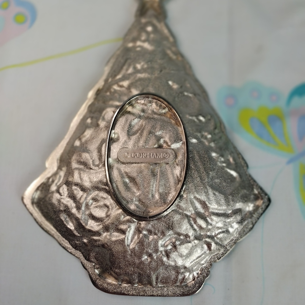 Gorham Lenox Silver Plated Christmas Tree Treat Dish Metal Candy Dish 9x6in - Picture 11 of 16